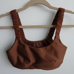 Alo Airlift Charmer Bra, Cinnamon Brown